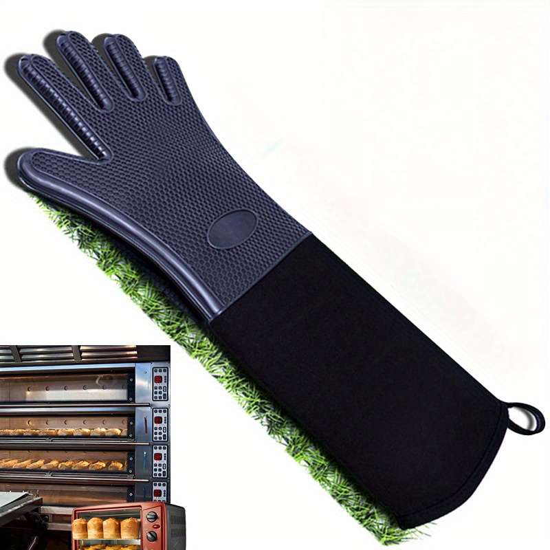 1pc Cellular Silicone Insulated Oven Gloves Thickened Heat-Resistant Baking Tools for High Temperat