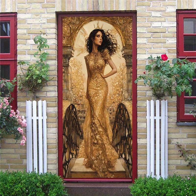 1Pc 76.96x199.9cm Door Window Sticker