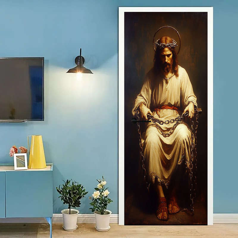 1pc 95.0x214.88cm Jesus Christian Themed Stickers