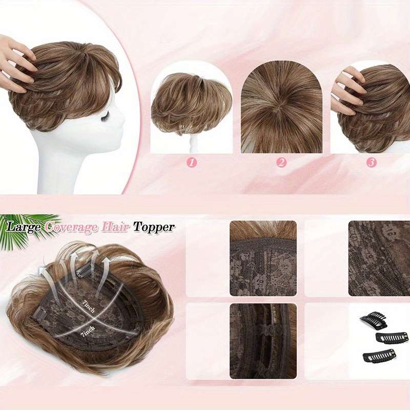1Pc Dark Brown 10.16cm Fashion Design Wig