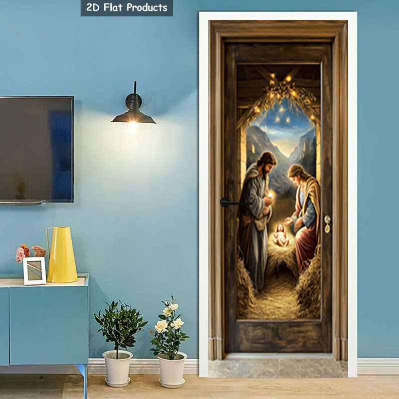 1pc 95.0x209.8cm Jesus Christian Themed Stickers