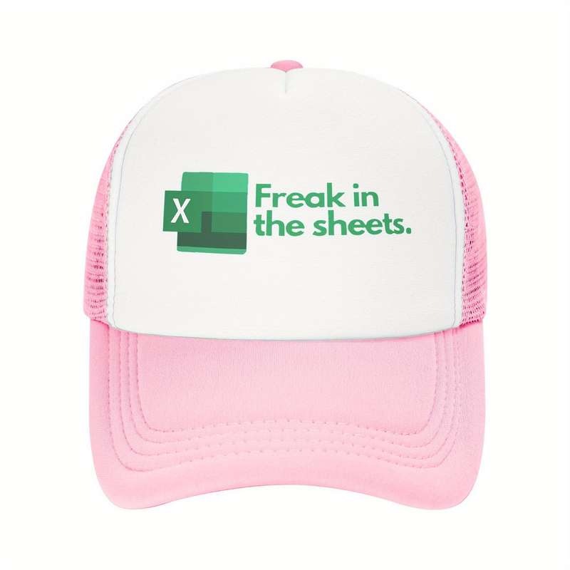 1pc Freak In The Sheets Humorous Baseball Cap Lightweight Breathable Mesh Trucker Hat Adjusta