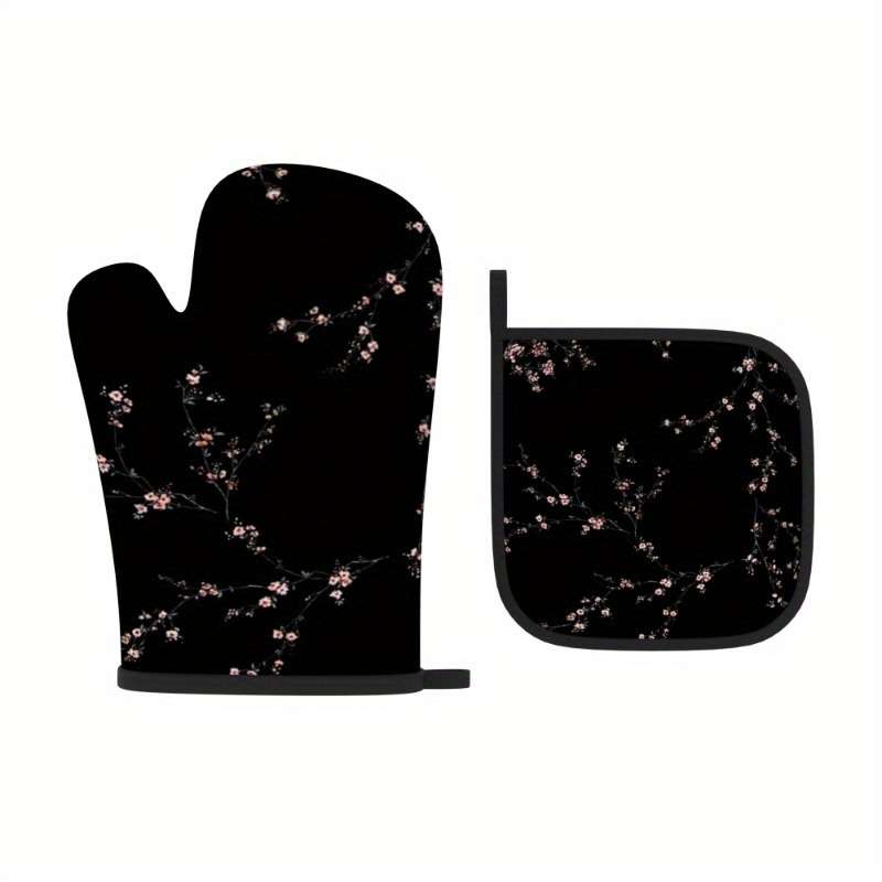 2pcs 26.92x17.02 cm Heat Resistant Oven Mitts And Potholders