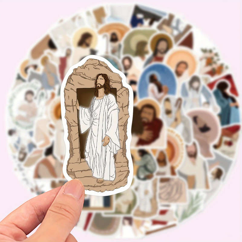 1pc MultiColor Jesus Christian Themed Stickers
