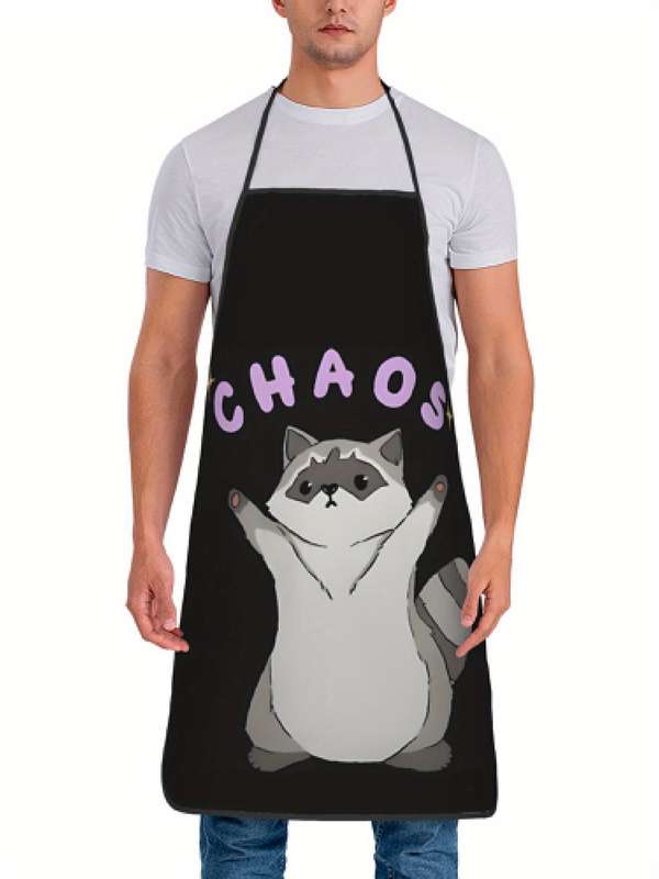 1pc Raccoon Chaos Creative Sdesign Kitchen Apron