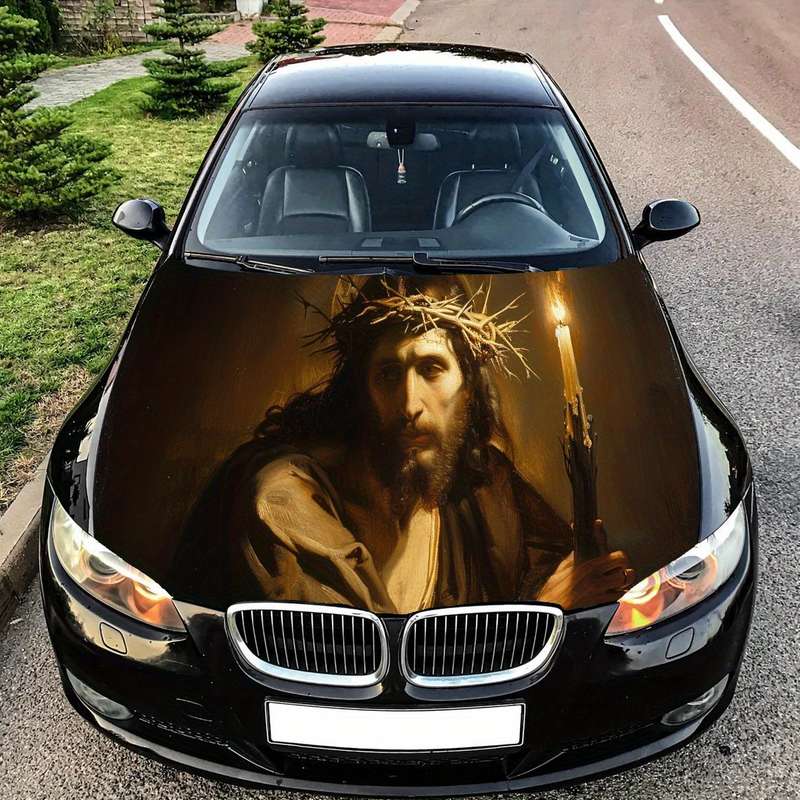 1pc Black Jesus Christian Themed Stickers