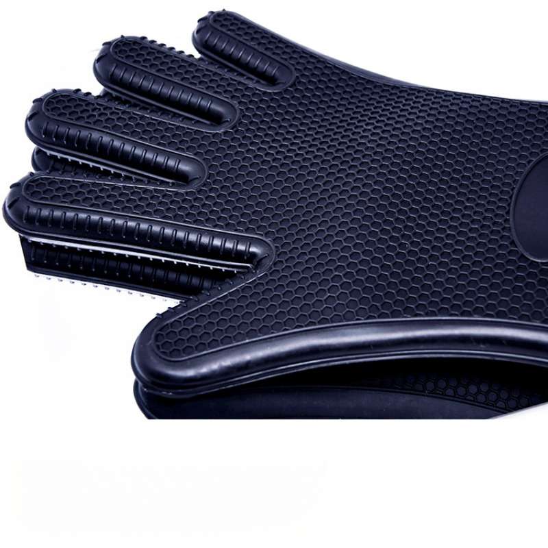 1pc Cellular Silicone Insulated Oven Gloves Thickened Heat-Resistant Baking Tools for High Temperat