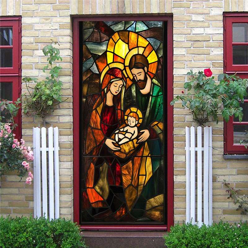 1pc 95.0x209.8cm Jesus Christian Themed Stickers