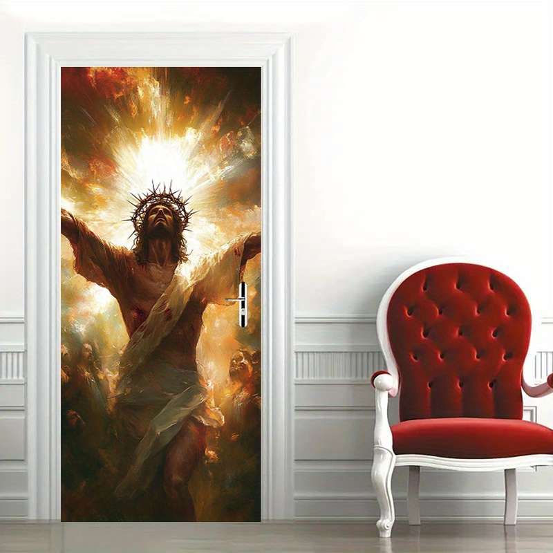 1pc 95.0x214.88cm Jesus Christian Themed Stickers