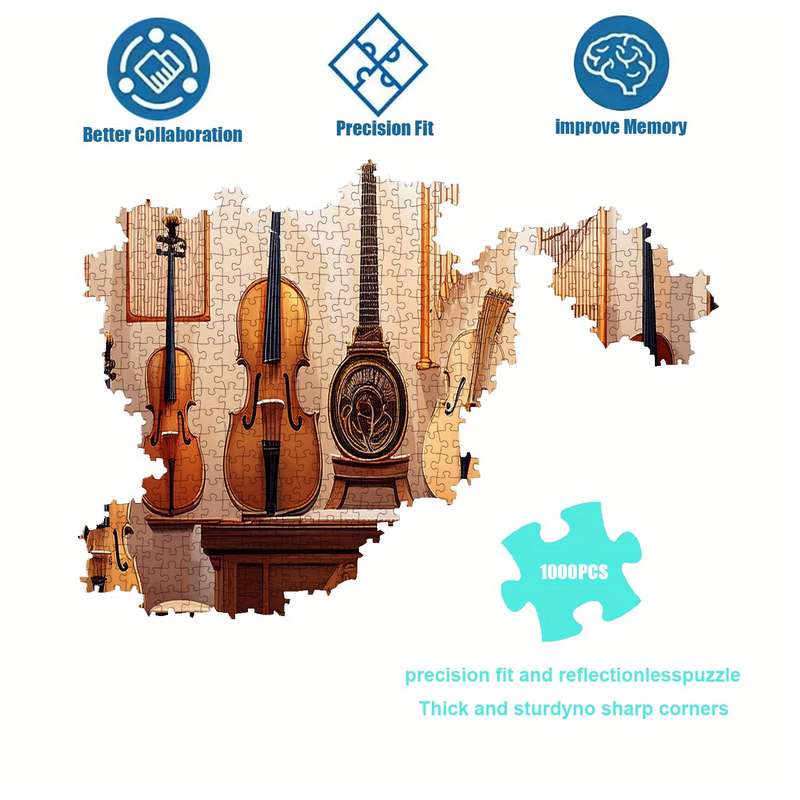 1000pcs Jigsaw Puzzle for Adults Musical Wonders from Ancient Bells to Modern Elect