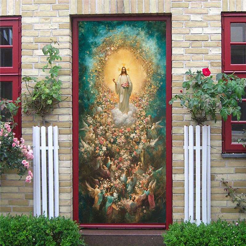 1pc 95.0x209.8cm Jesus Christian Themed Stickers