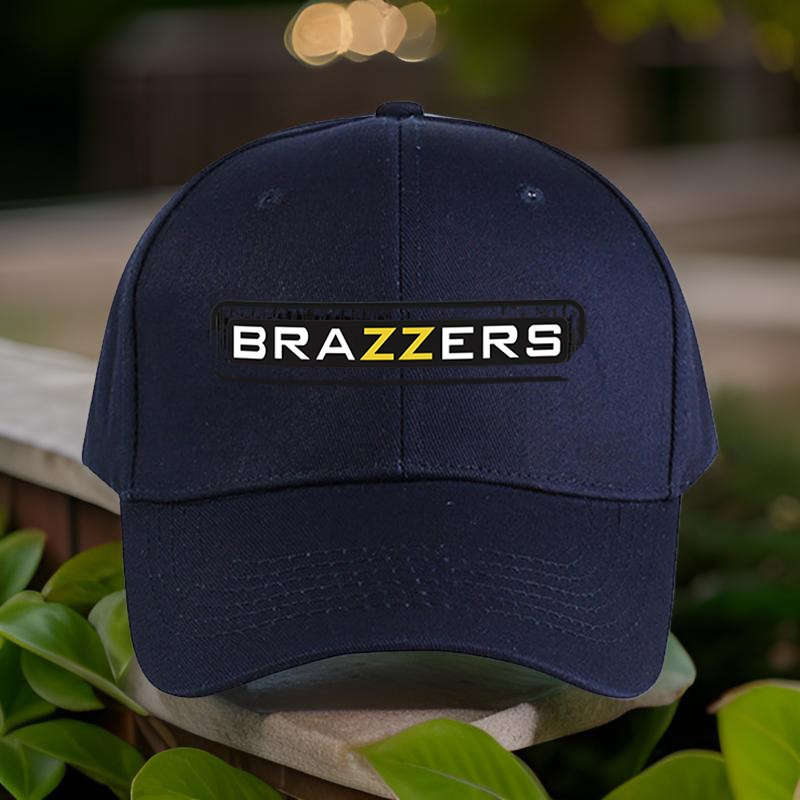 1pc Brazzers Embroidered Trucker Hat 100% Polyester Adjustable Sun Cap Hand Washable Woven