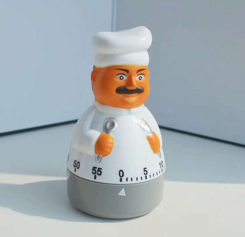 1pc Colorful Kitchen Timer Chef Timer Kitchen Timer Plastic Countdown Knife and Fork Chef Timer