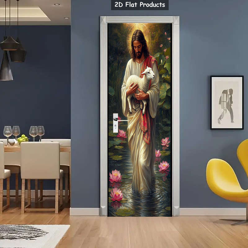 1pc 95.0x214.88cm Jesus Christian Themed Stickers