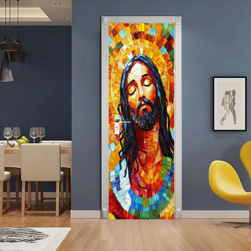 1pc 95.0x214.88cm Jesus Christian Themed Stickers