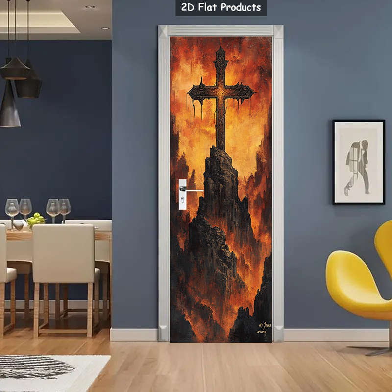 1pc 95.0x214.88cm Jesus Christian Themed Stickers