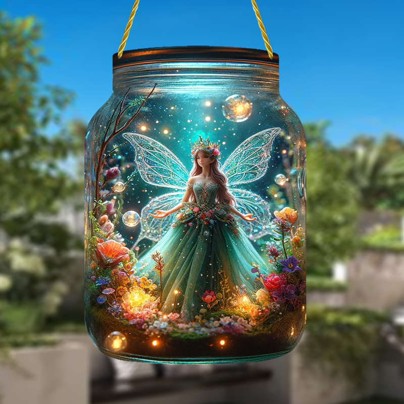 1pc 2D Flat   Acrylic Enchanted Forest Acrylic Sun Catcher- 12.45x 18.03cm Fairy Tale Glass