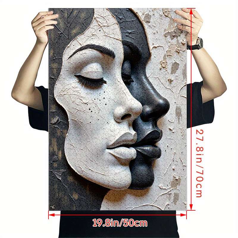 1000pcs Black White Silhouette Jigsaw Puzzle Large Paper Puzzle Toy for Adults I
