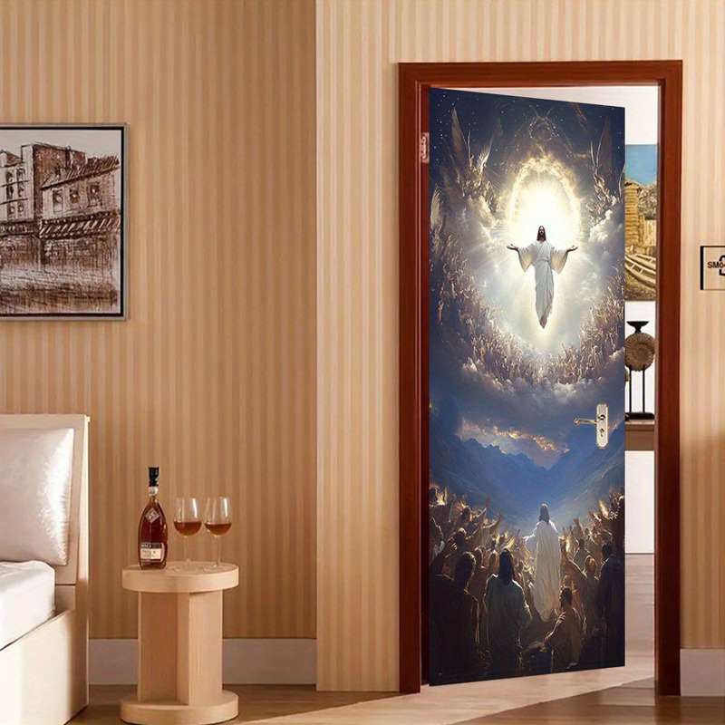 1pc 95.0x214.88cm Jesus Christian Themed Stickers