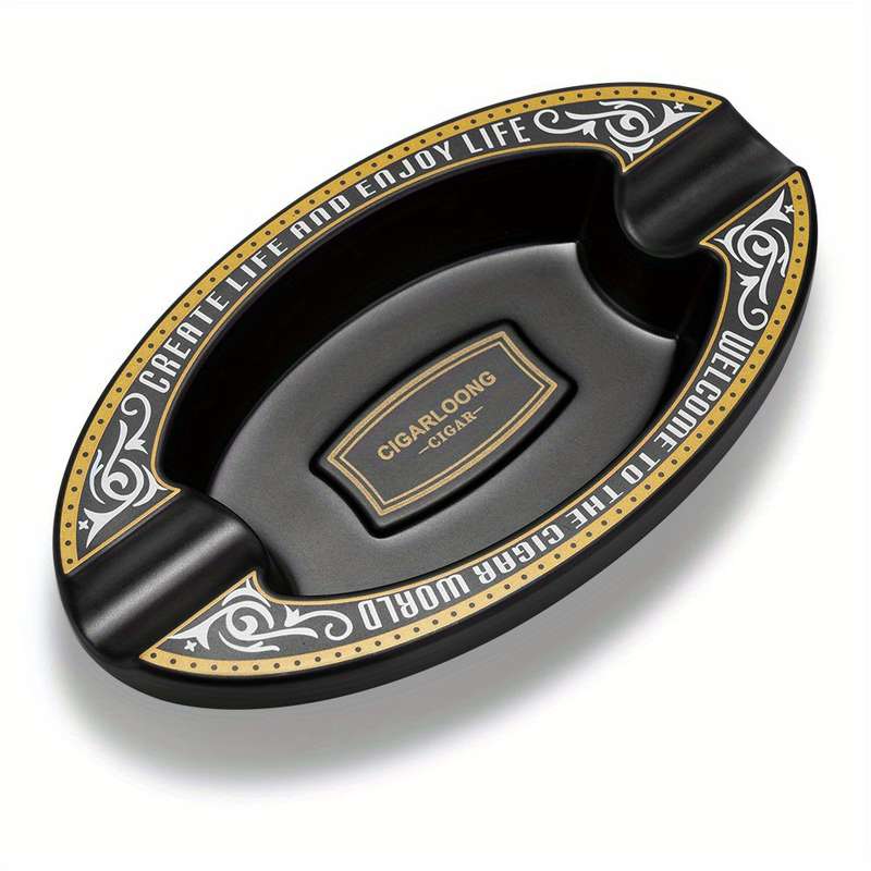 1pc Elegant Cigar Ashtrays with Intricate Designs Large Portable Decorative Snow Cigar Holder f