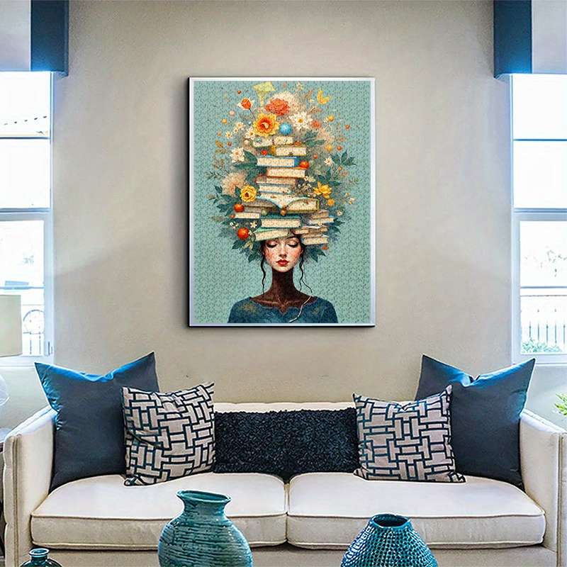 1000pcs Large Jigsaw Puzzle Senior Level White Paper Rectangle Shape Water-resist