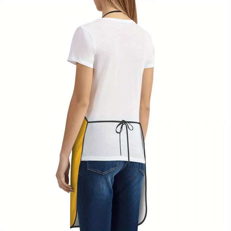 1pc Heisenberg "I Am The Danger" Apron Yellow Denim Adjustable Neck Waist Straps Front Po