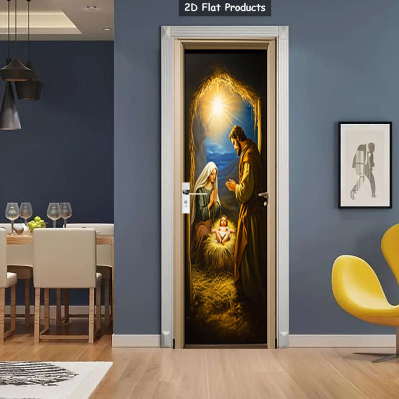 1pc 95.0x209.8cm Jesus Christian Themed Stickers