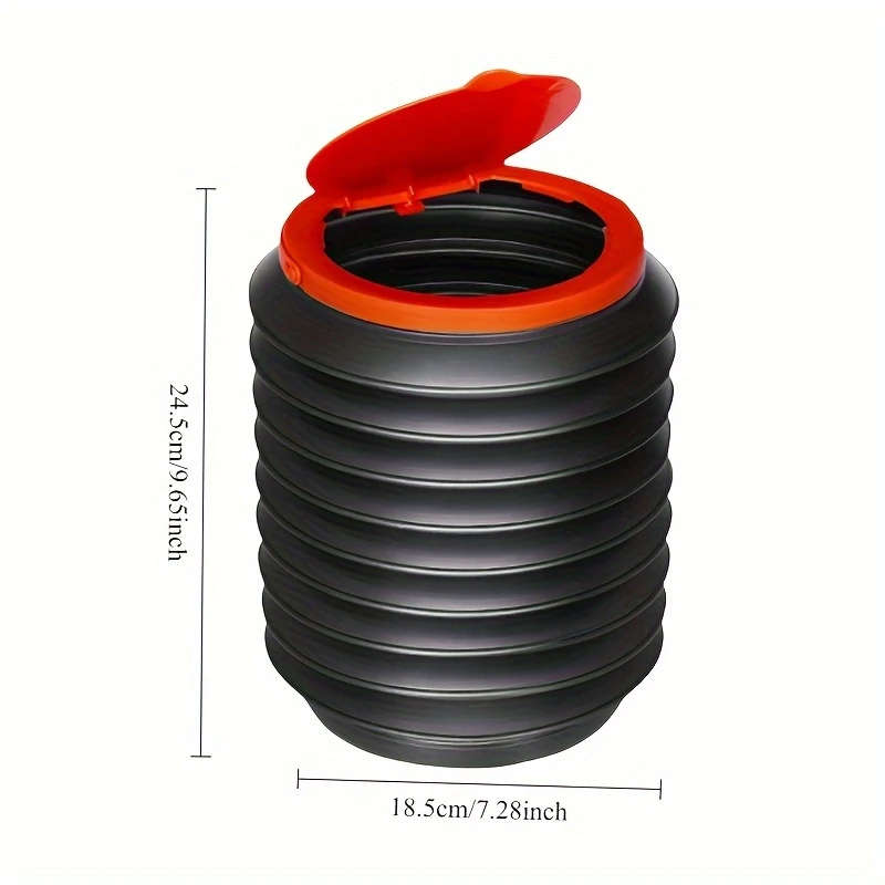 1pc 4L Outdoor Portable Camping Folding Trash Can Magic Bucket Folding Garbage Can Multi-functional