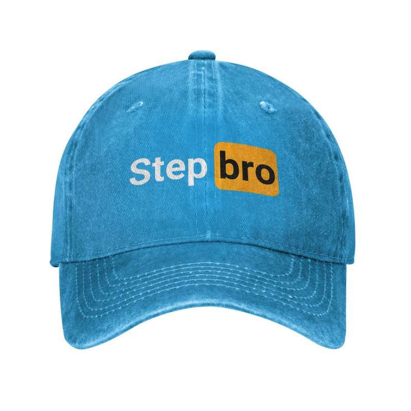 1pc  Step Bro Funny Novelty Baseball Cap Distressed Denim-Style Adjustable Snapback Ligh