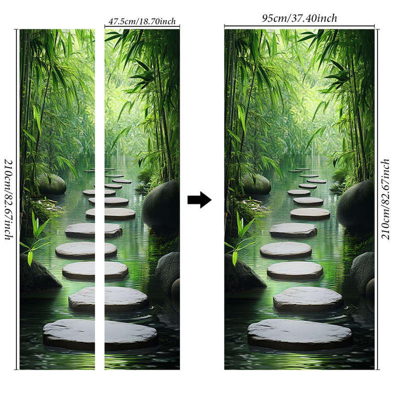 1Pc 76.96x199.9cm Door Window Sticker