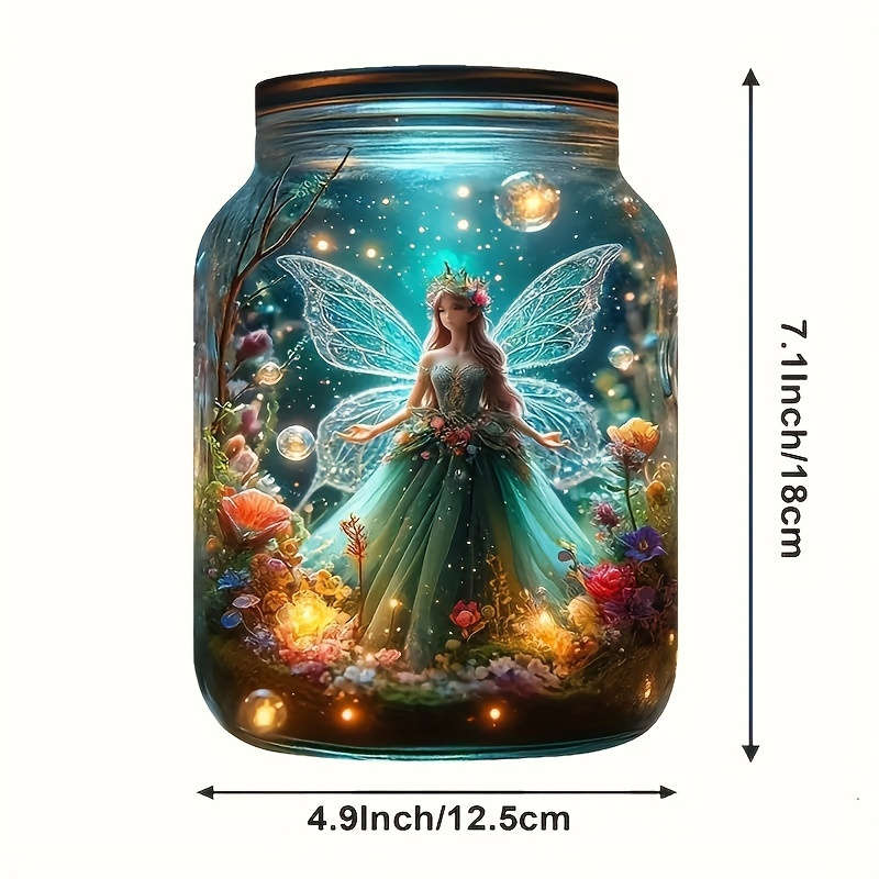 1pc 2D Flat   Acrylic Enchanted Forest Acrylic Sun Catcher- 12.45x 18.03cm Fairy Tale Glass