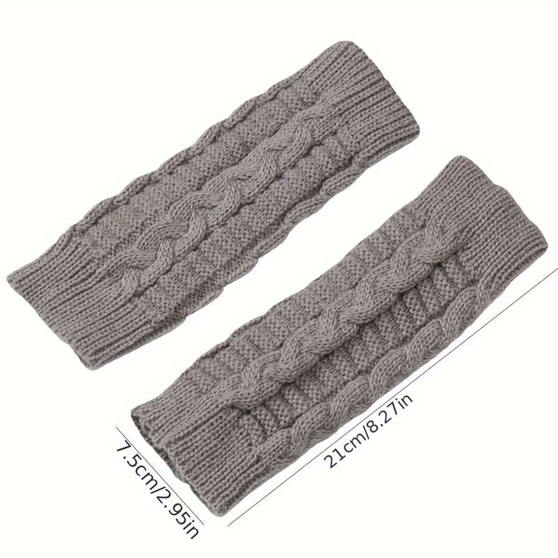 1 Pair Dark Gray Warm Gloves