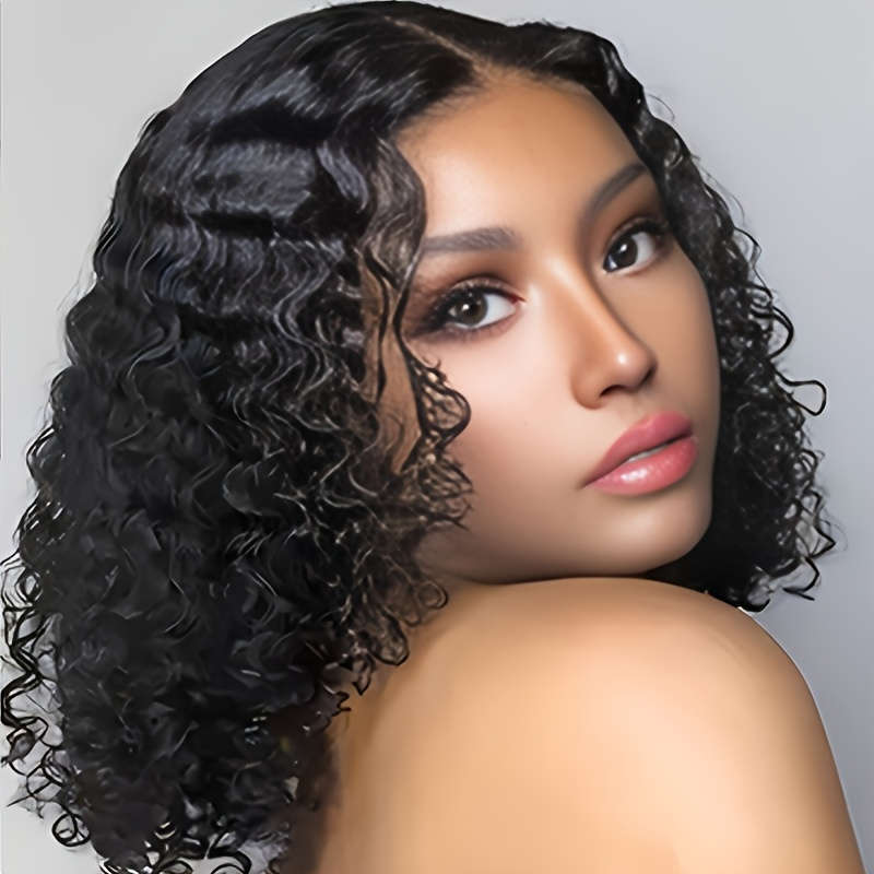 1Pc Black 35.56cm Fashion Design Wig
