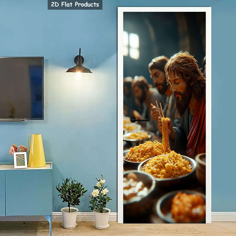 1pc 95.0x214.88cm Jesus Christian Themed Stickers