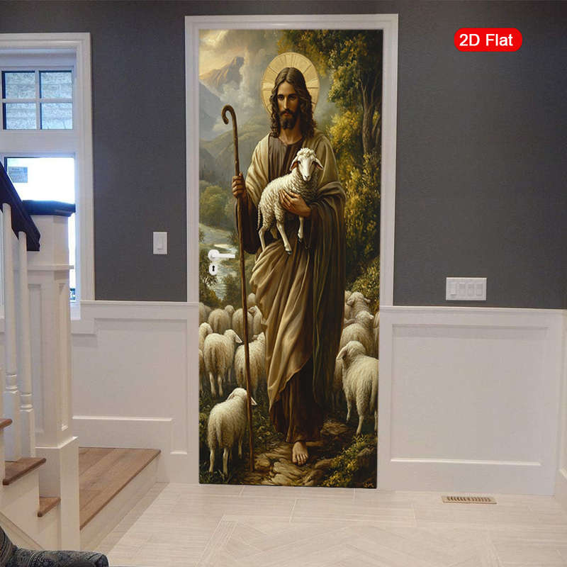 1pc 30.3x78.7 inches   77x200 cm   Jesus Christian Themed Stickers