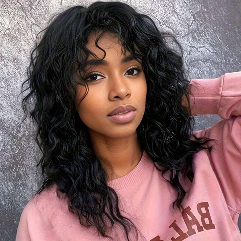 1Pc Black 50.8cm Fashion Design Wig