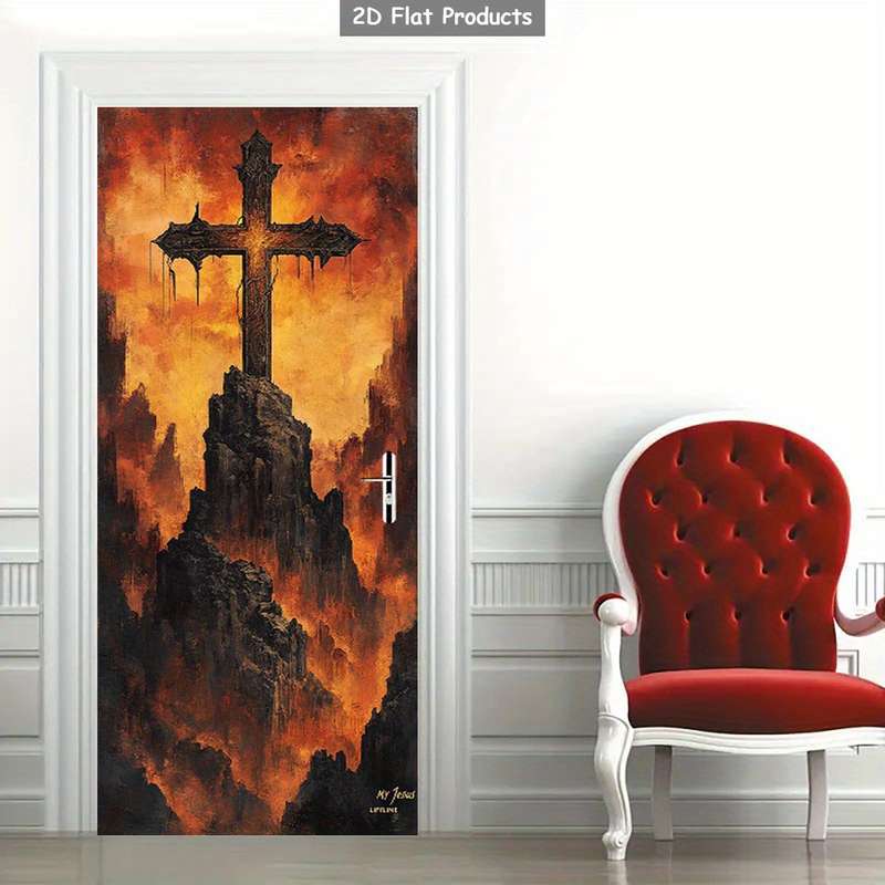 1pc 95.0x214.88cm Jesus Christian Themed Stickers
