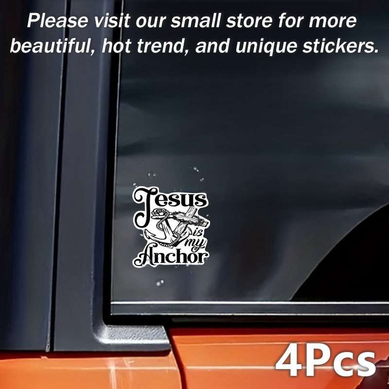 4Pcs Jesus Christian Themed Stickers