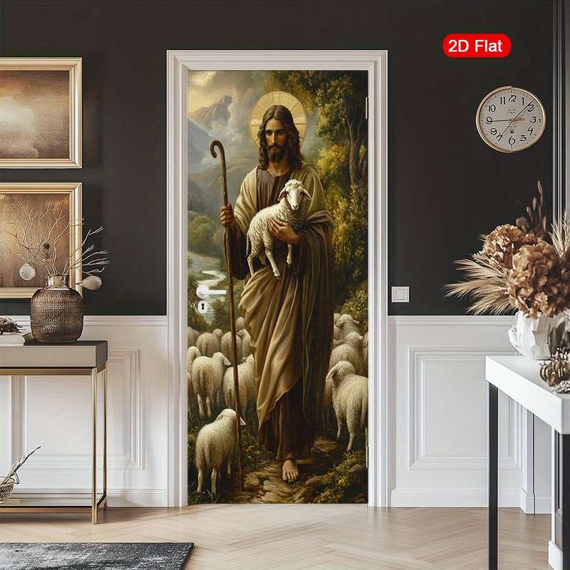 1pc 30.3x78.7 inches   77x200 cm   Jesus Christian Themed Stickers