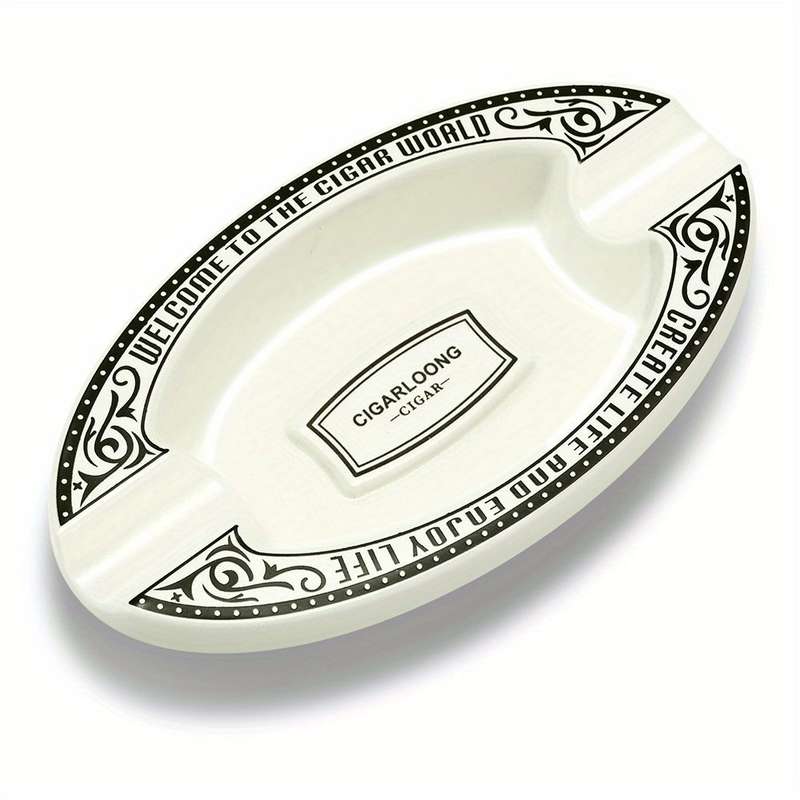 1pc Elegant Cigar Ashtrays with Intricate Designs Large Portable Decorative Snow Cigar Holder f