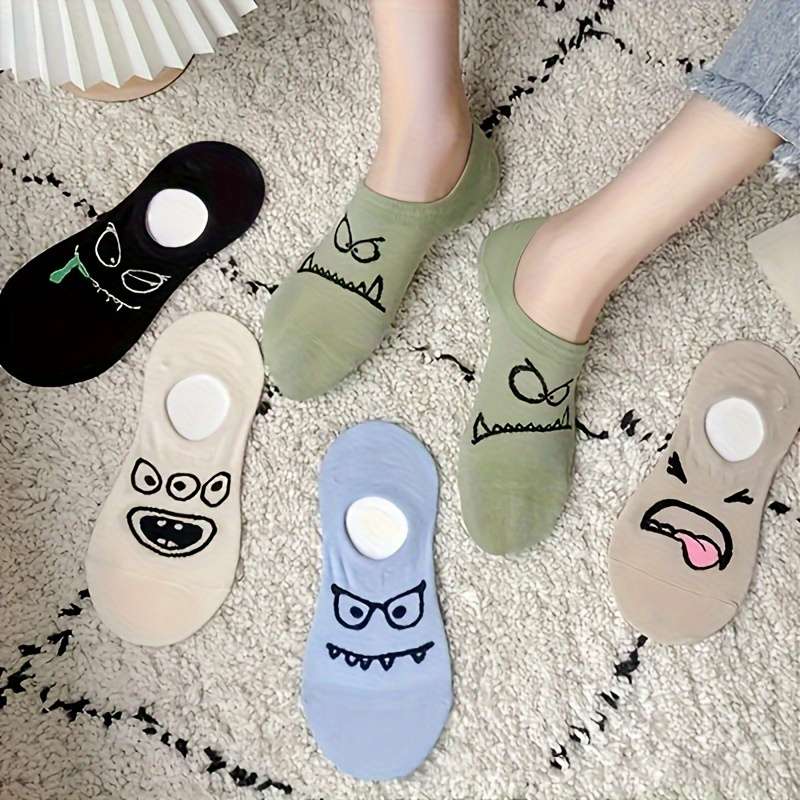 5 Pairs Mixed Color One Size High Elastic Socks