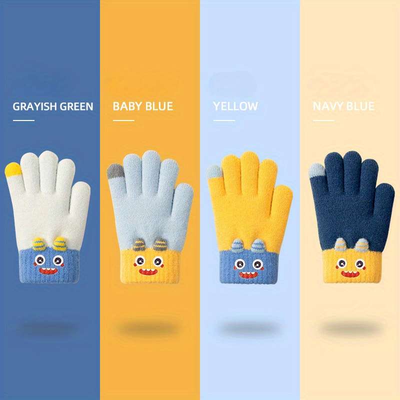 1 Pair Yellow Warm Gloves