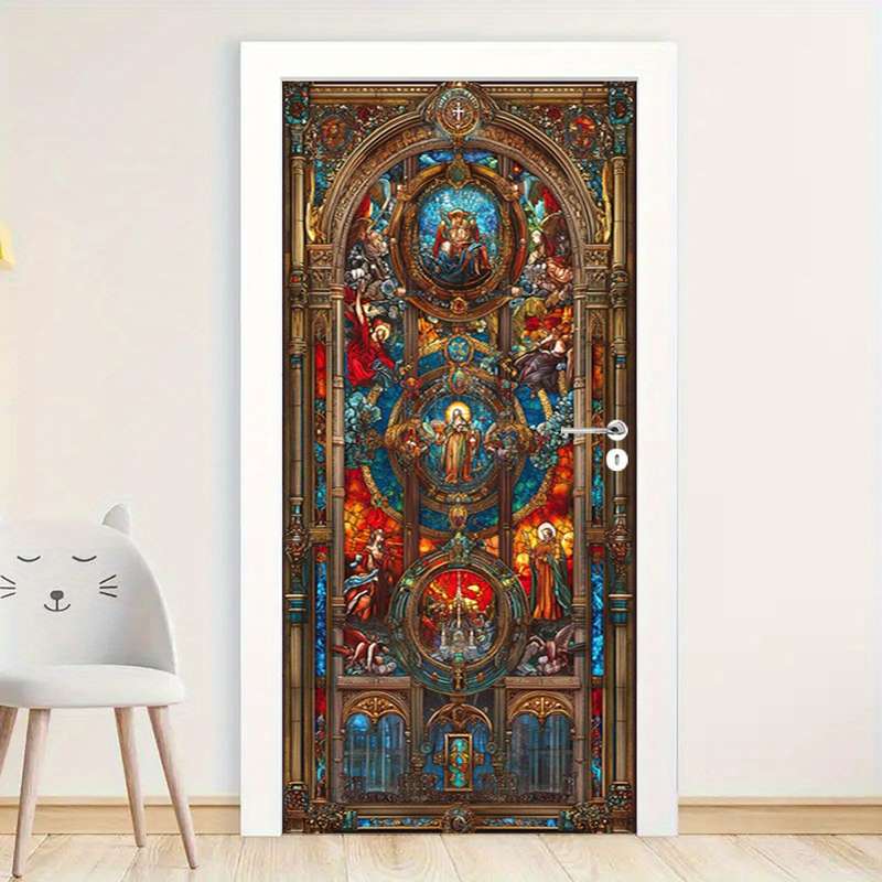 1pc 95.0x209.8cm Jesus Christian Themed Stickers