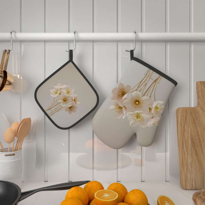 2pcs 26.92x17.02 cm Heat Resistant Oven Mitts And Potholders