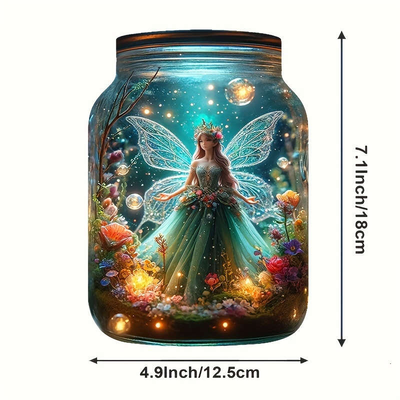 1pc 2D Flat   Acrylic Enchanted Forest Acrylic Sun Catcher- 12.45x 18.03cm Fairy Tale Glass