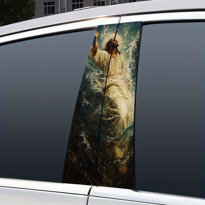 2pcs Jesus Christian Themed Stickers