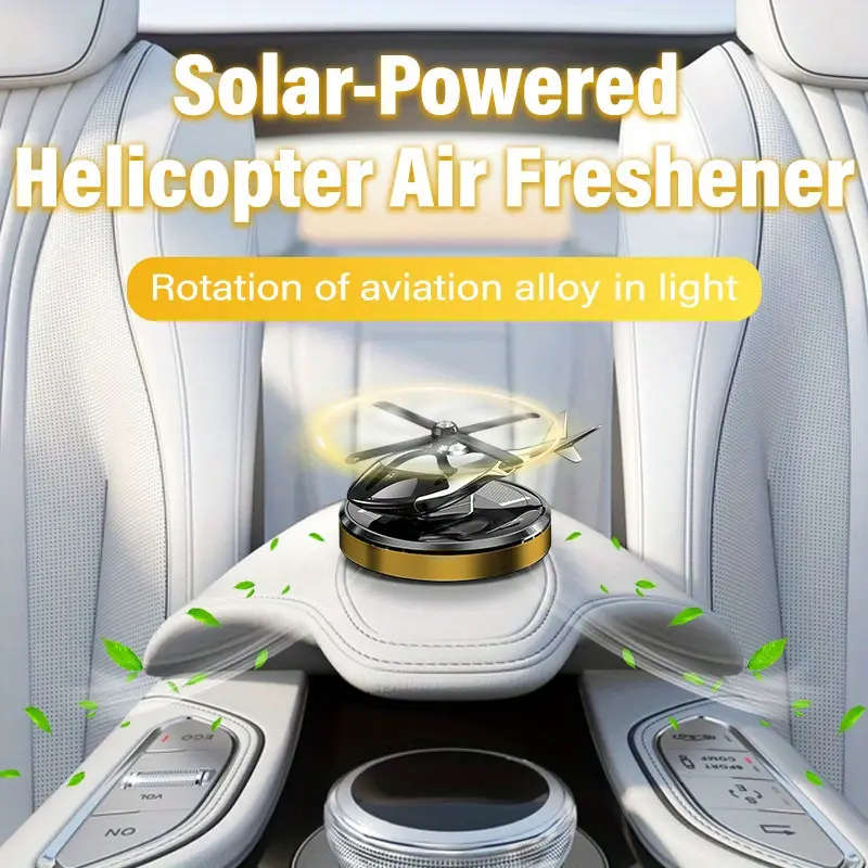Solar Powered Helicopter Car Air Freshener
