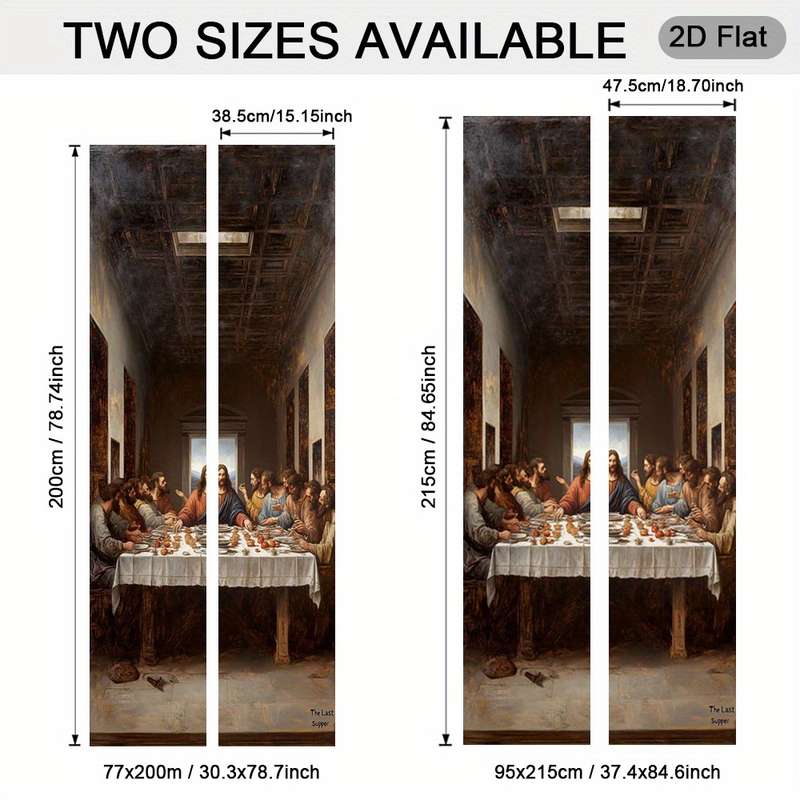 1pc 37.4x84.6 inches   95x215 cm   Jesus Christian Themed Stickers