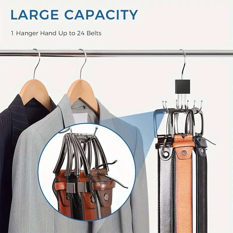 6-Claw Rotating Wall Hook Metal Multi-Functional Coat Hat Scarf Bag Storage Organizer Polished