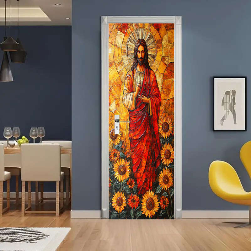 1pc 95.0x214.88cm Jesus Christian Themed Stickers